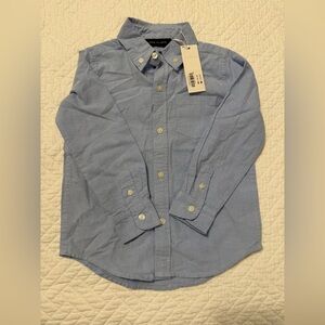 NWT Janie and Jack Light Blue Button-Down Shirt, Sz 3